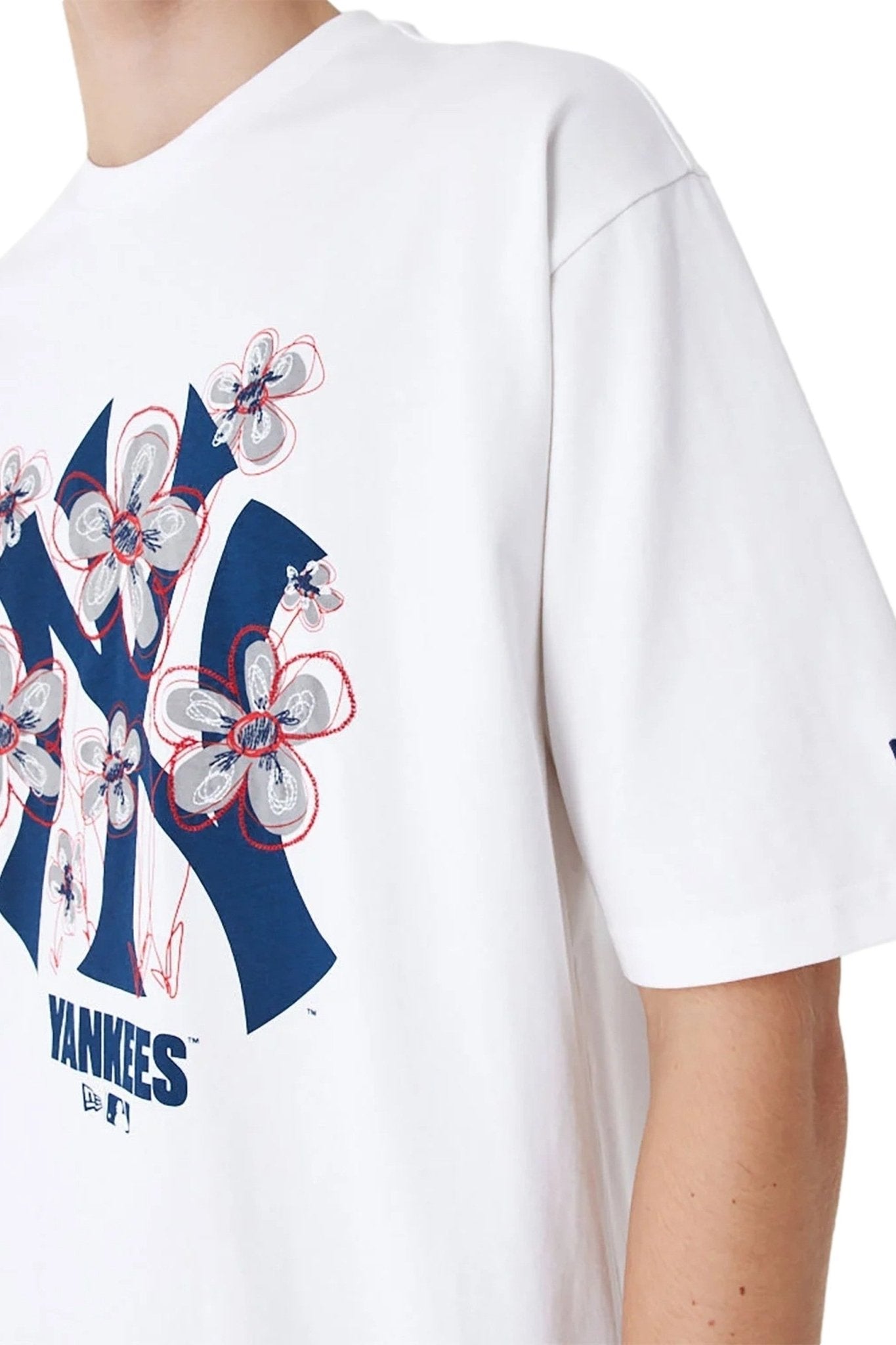 CAMISTA NEW ERA BLANCA YANKEES MLB FLORAL LOGO OS TE - AREA ZERO