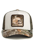 GORRA GOORIN BROS CALAVERA REALTREE EDGE CANCELLED SKULL TRUCKER BLANCA CAMUFLAJE