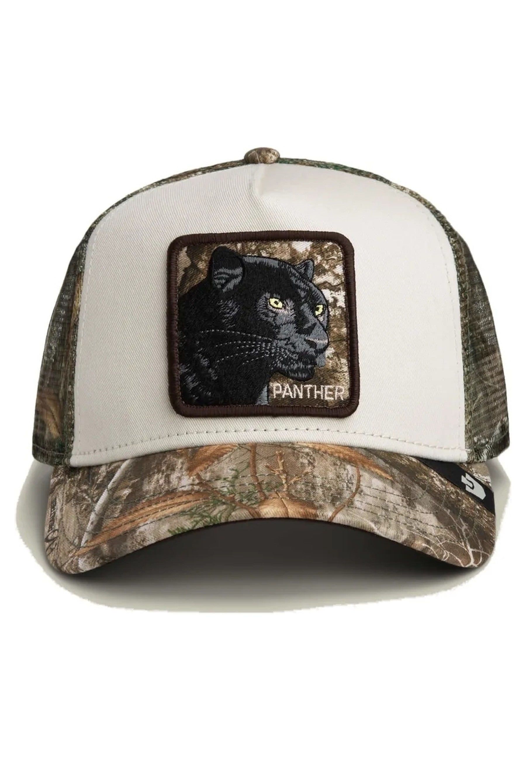 GORRA GOORIN BROS BLANCA/CAMO PANTERA REALTREE EDGE BLACK PANTHER TRUCKER CAP