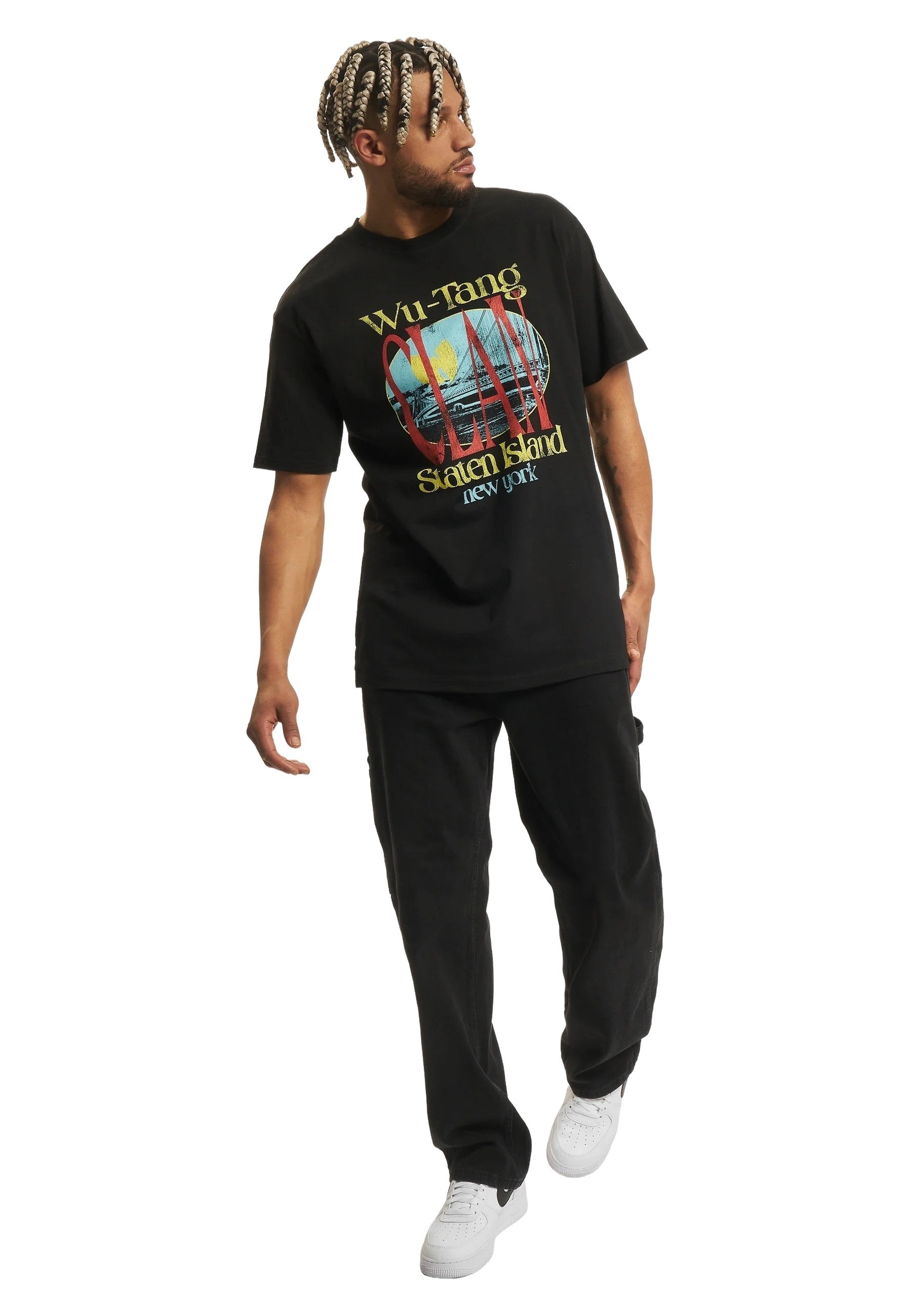 CAMSISETA UPSCALE NEGRA WU TANG STATEN ISLAND OVERSIZED TEE