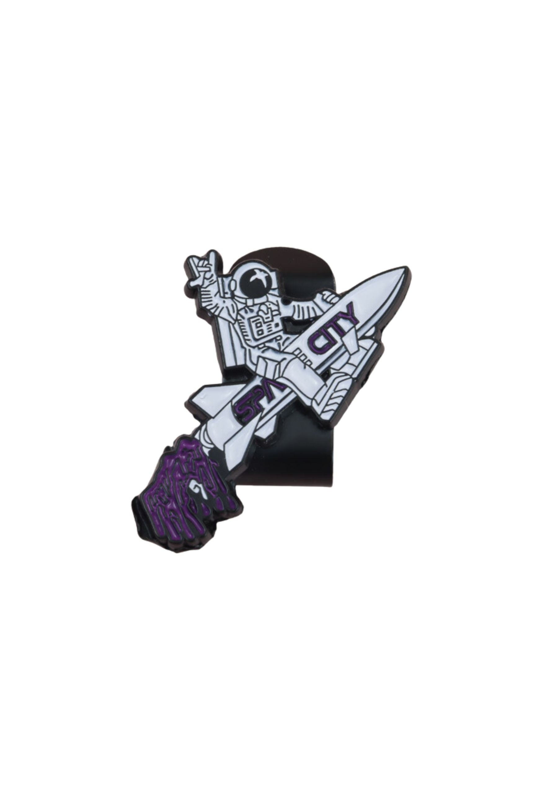 PIN CAP CLIP ASTRONAUT ROCKET