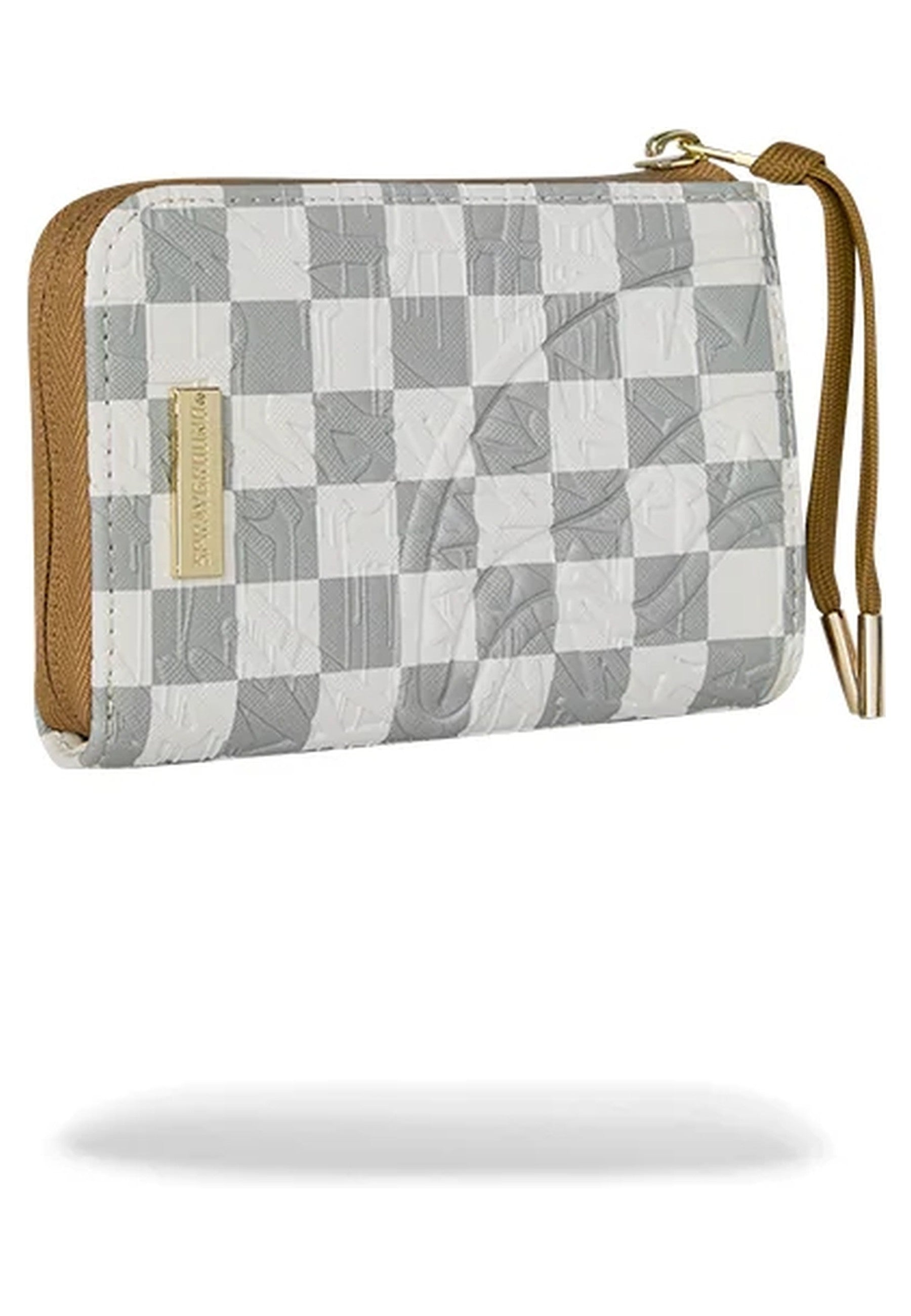 CARTERA SPRAYGROUND BLANCA GRAFF EMBOSSED CREAM CHECK WALLET