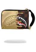 CARTERA SPRAYGROUND MARRON SHARKS IN PARIS GOLD DRIP WALLET