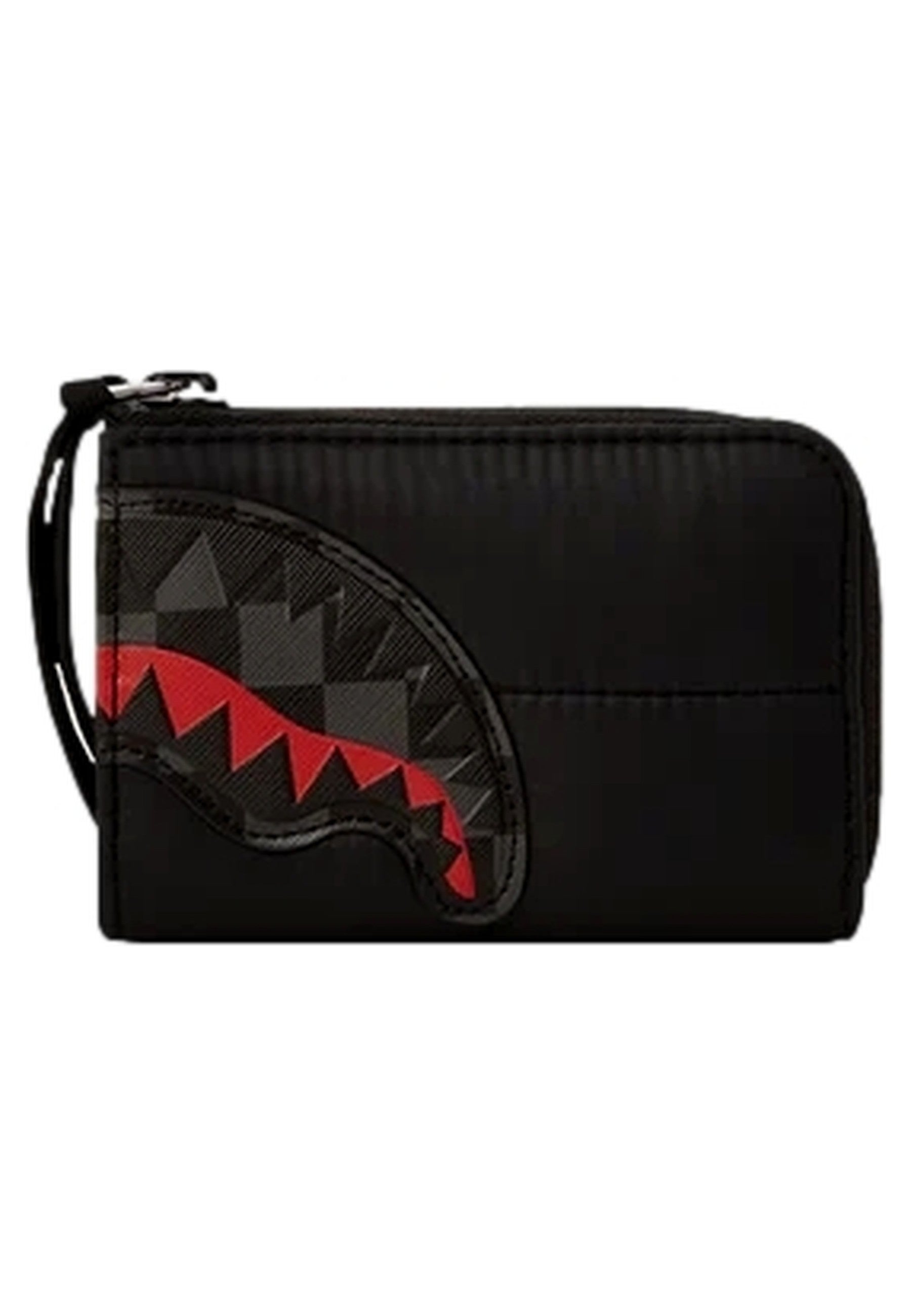 CARTERA SPRAYGROUND NEGRA BLACK PUFFER GREY CHECK WALLET