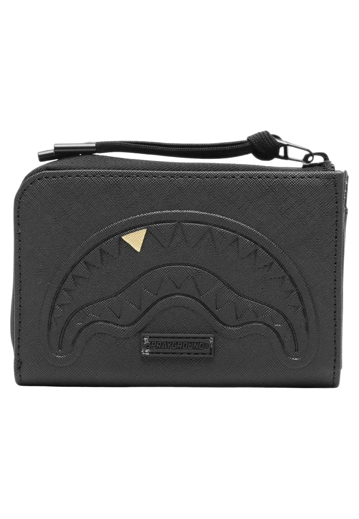 CARTERA SPRAYGROUND NEGRA BLACKED OUT EMBOSSED GOLD TOOTH WALLET
