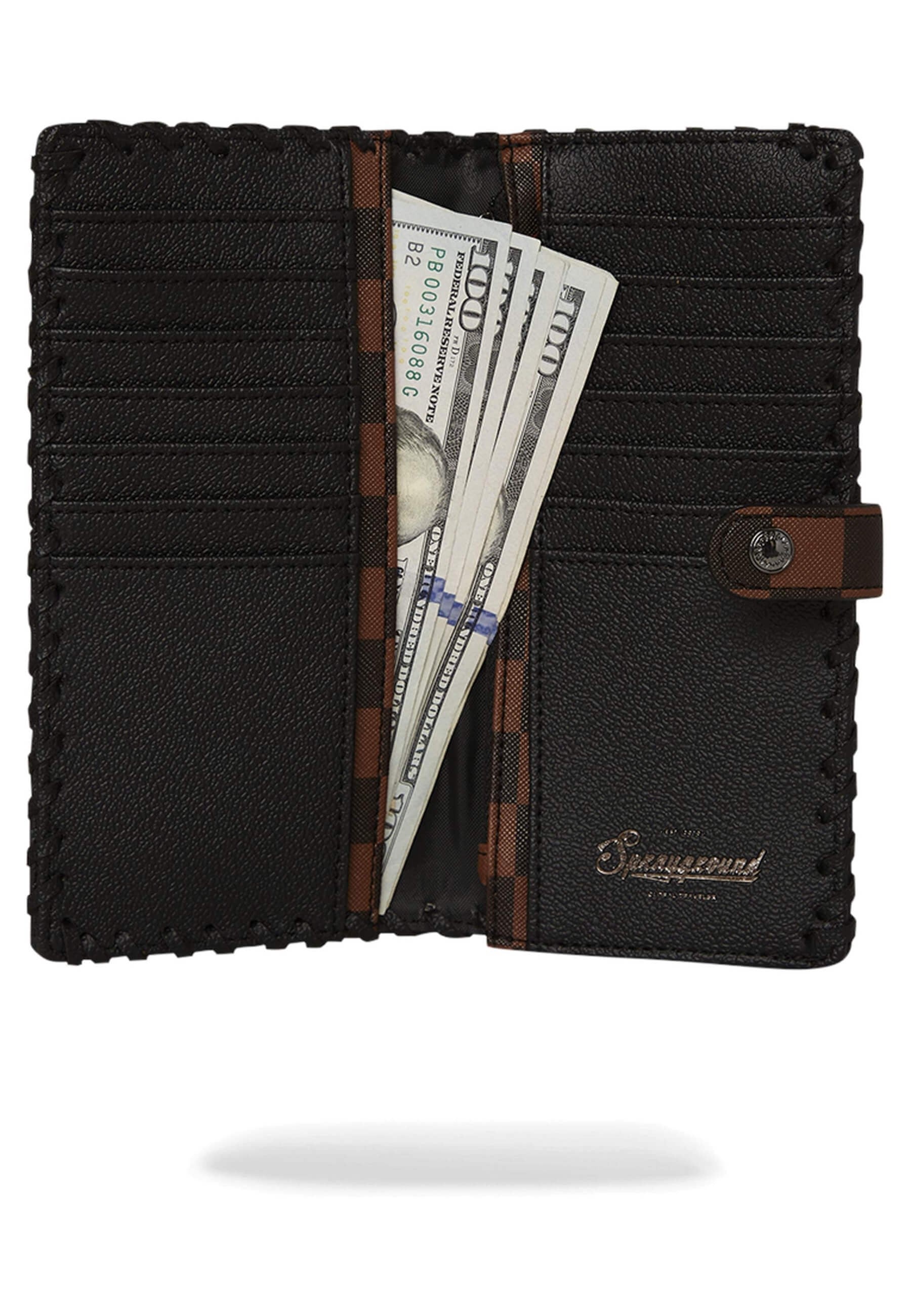 CARTERA SPRAYGROUND NEGRA DOSE OF CHECK DEUX WALLET