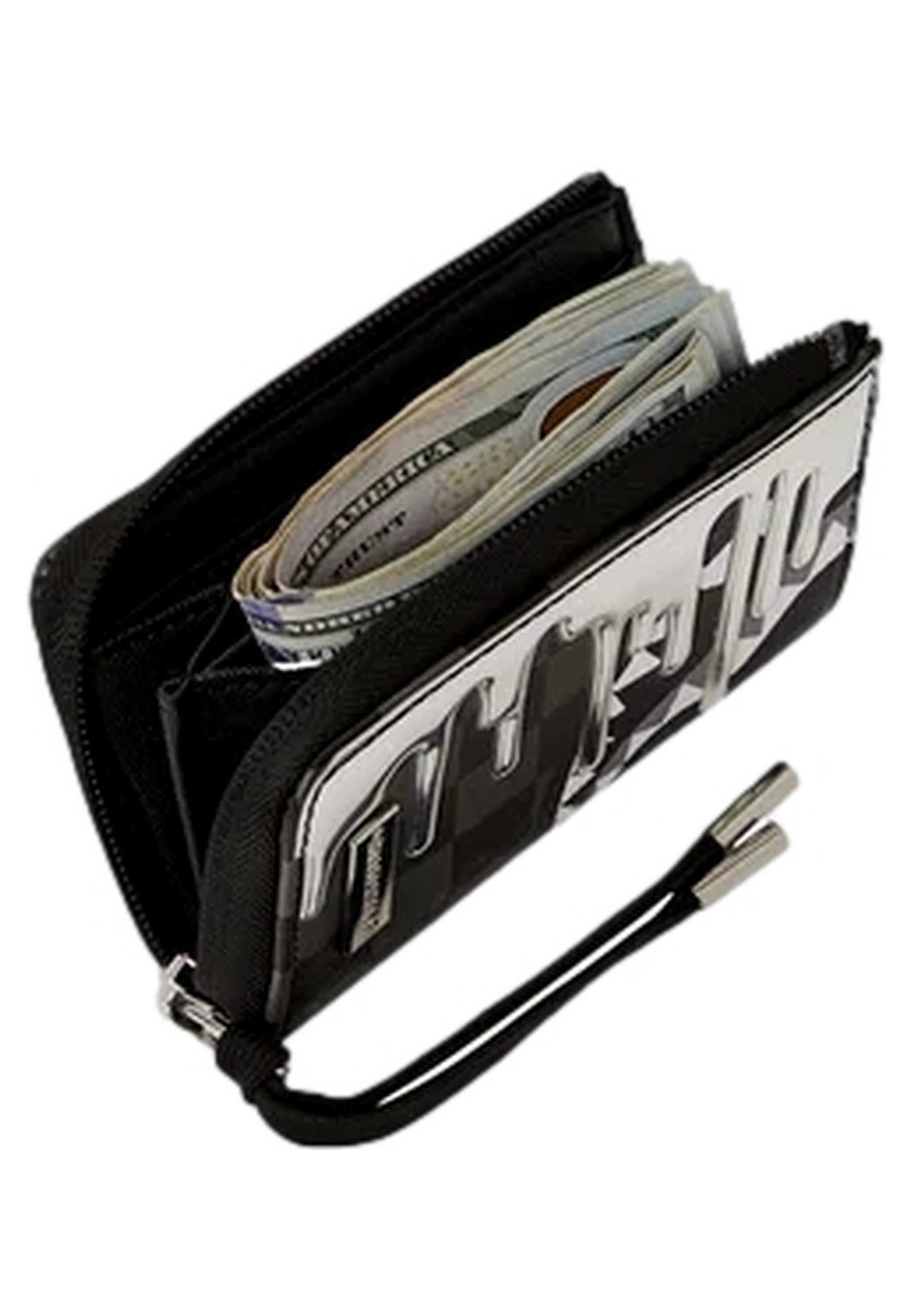 CARTERA SPRAYGROUND NEGRA METALLIC DRIPS WALLET