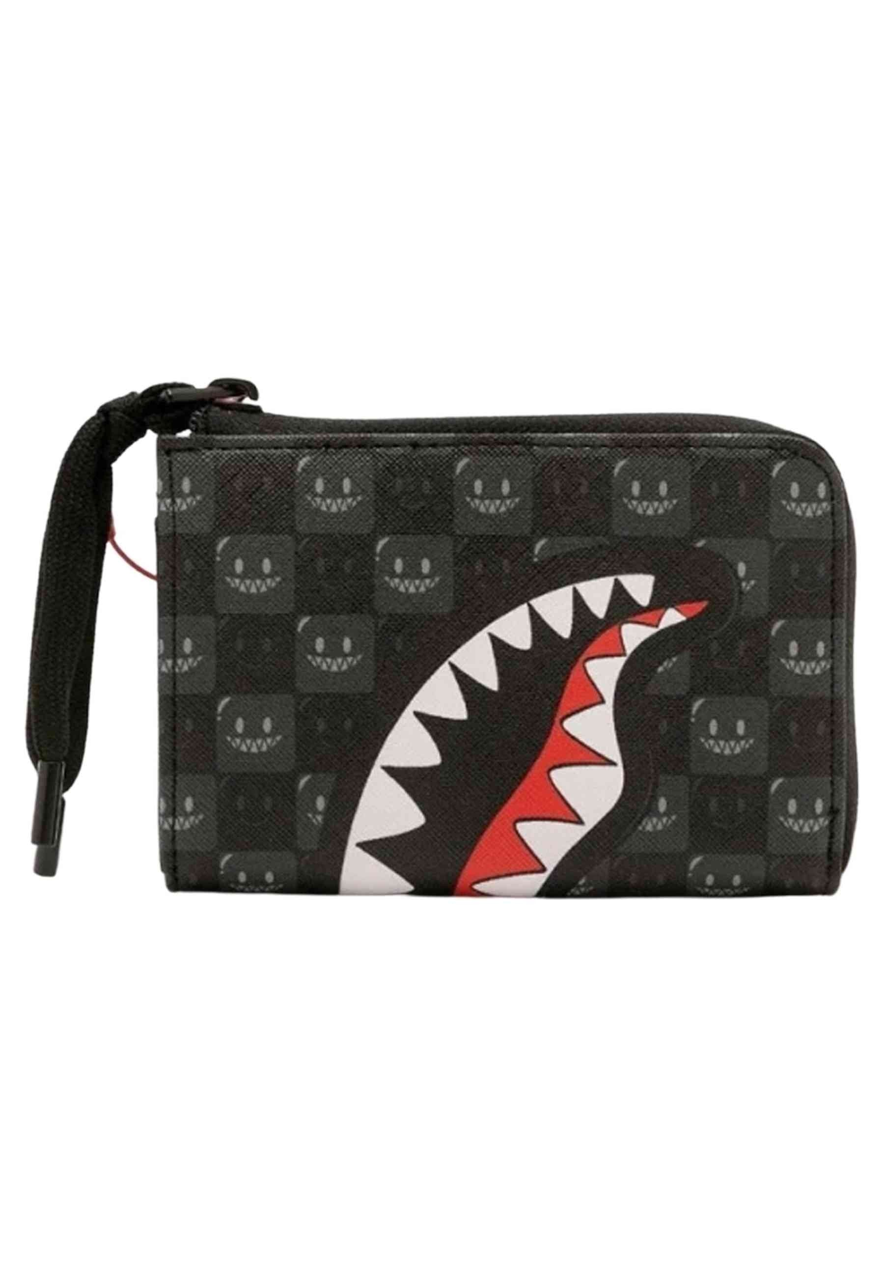 CARTERA SPRAYGROUND NEGRA SHARKS IN PARIS WTF BUBBLY BLACK CHECK WALLET
