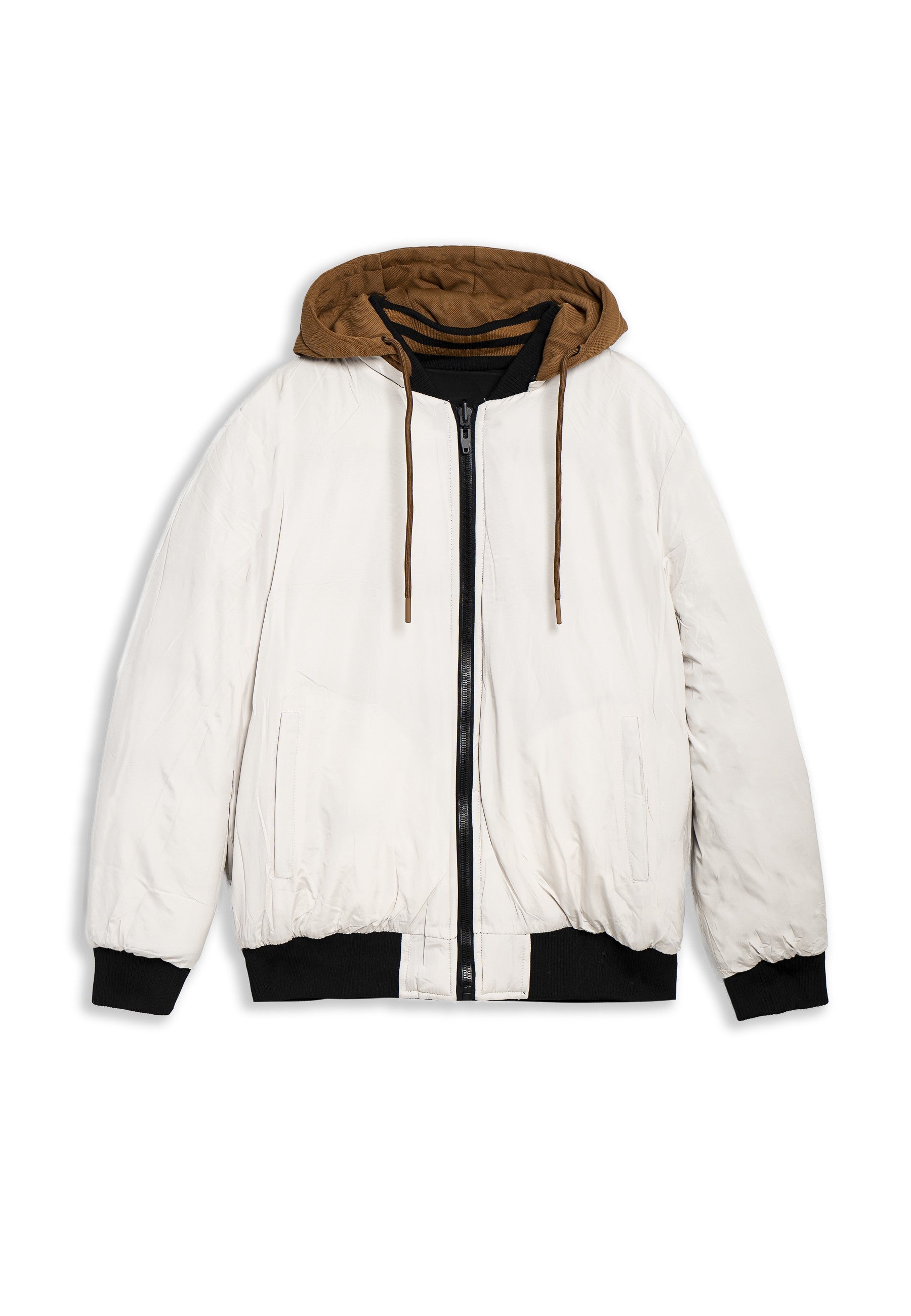 CAZADORA AREA ZERO NEGRA REVERSIBLE UNIVERSITY HOODED JACKET