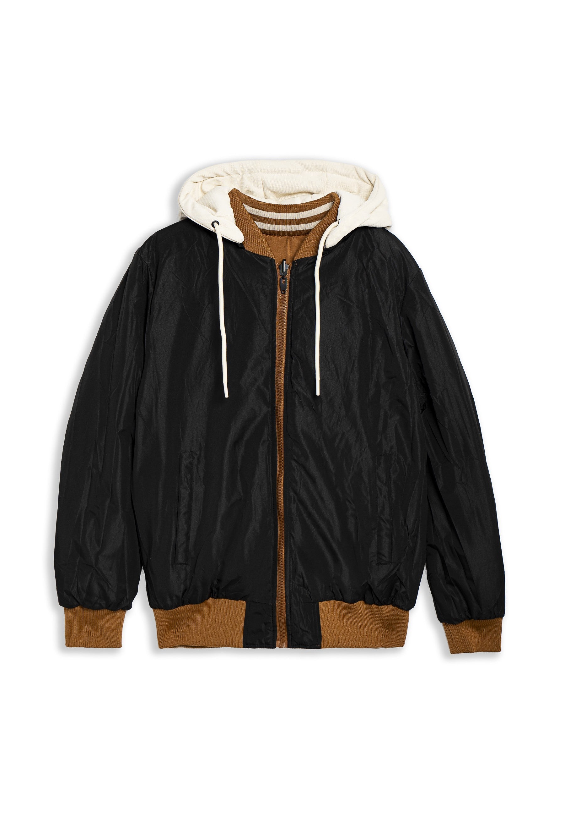 CAZADORA AREA ZERO TOSTADA REVERSIBLE UNIVERSITY HOODED JACKET