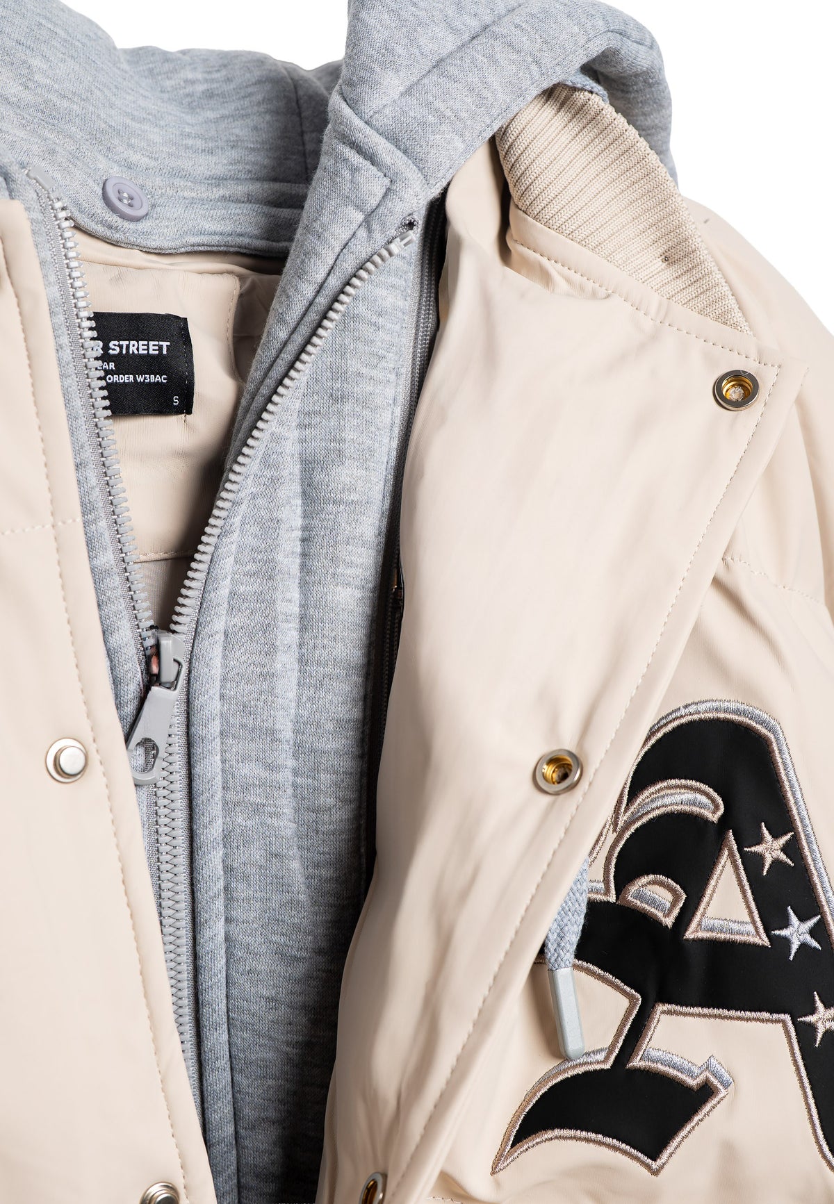 CAZADORA BEIGE LOS ANGELES BASEBALL TEAM COACH JACKET