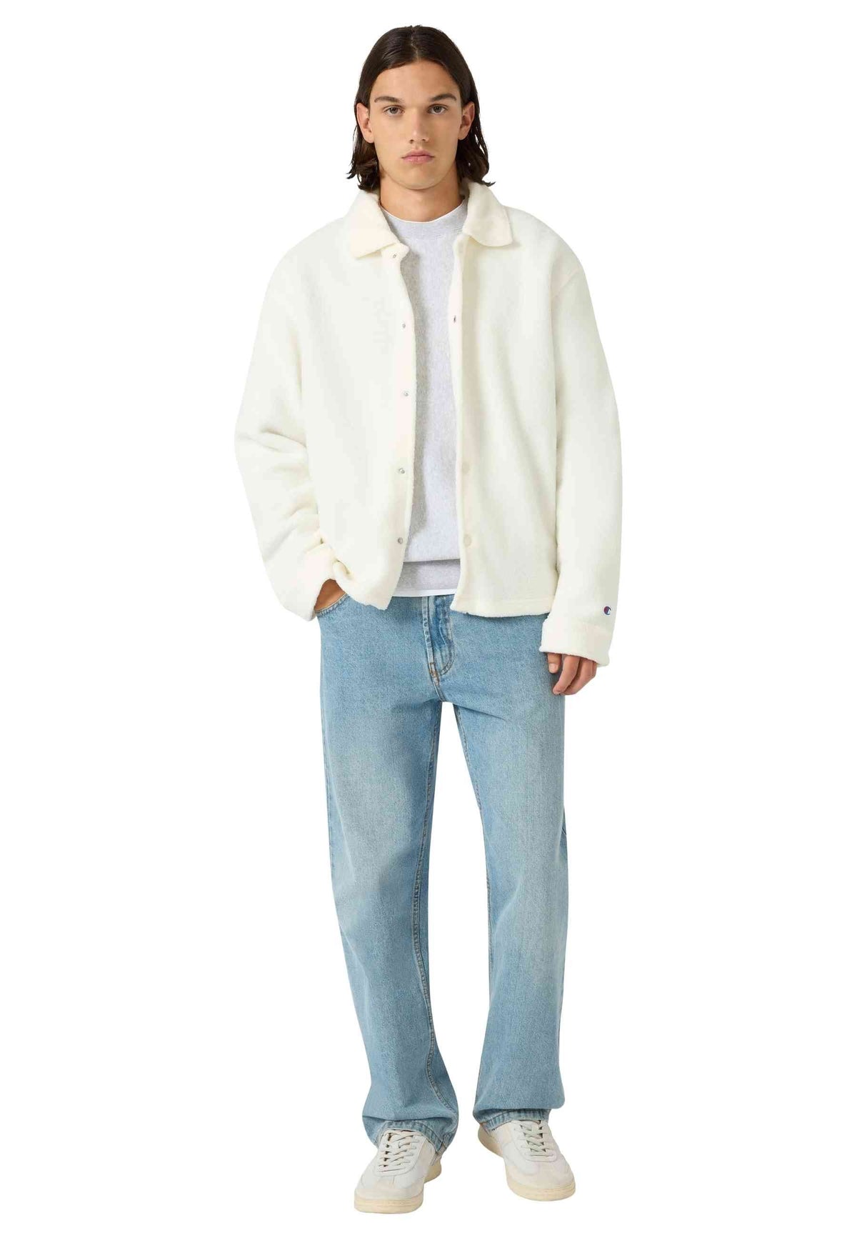 CAZADORA CHAMPION CRUDO BUTTONED POLAR COACH JACKET