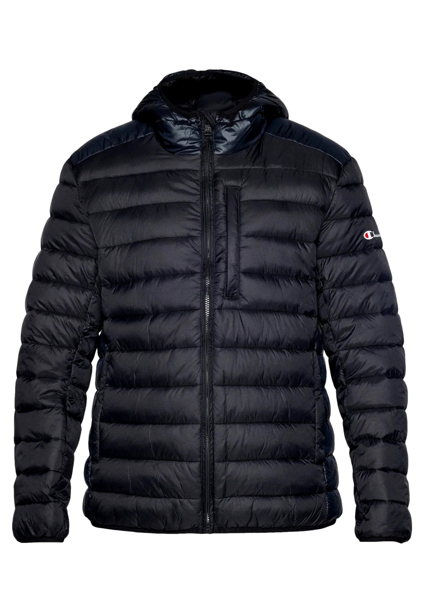 CAZADORA CHAMPION NEGRA ESSENTIAL PADDED HOODED JACKET - AREA ZERO