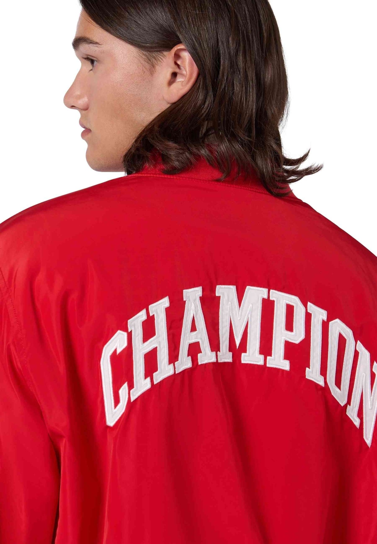 CAZADORA CHAMPION ROJA BUTTONED POLAR COACH JACKET