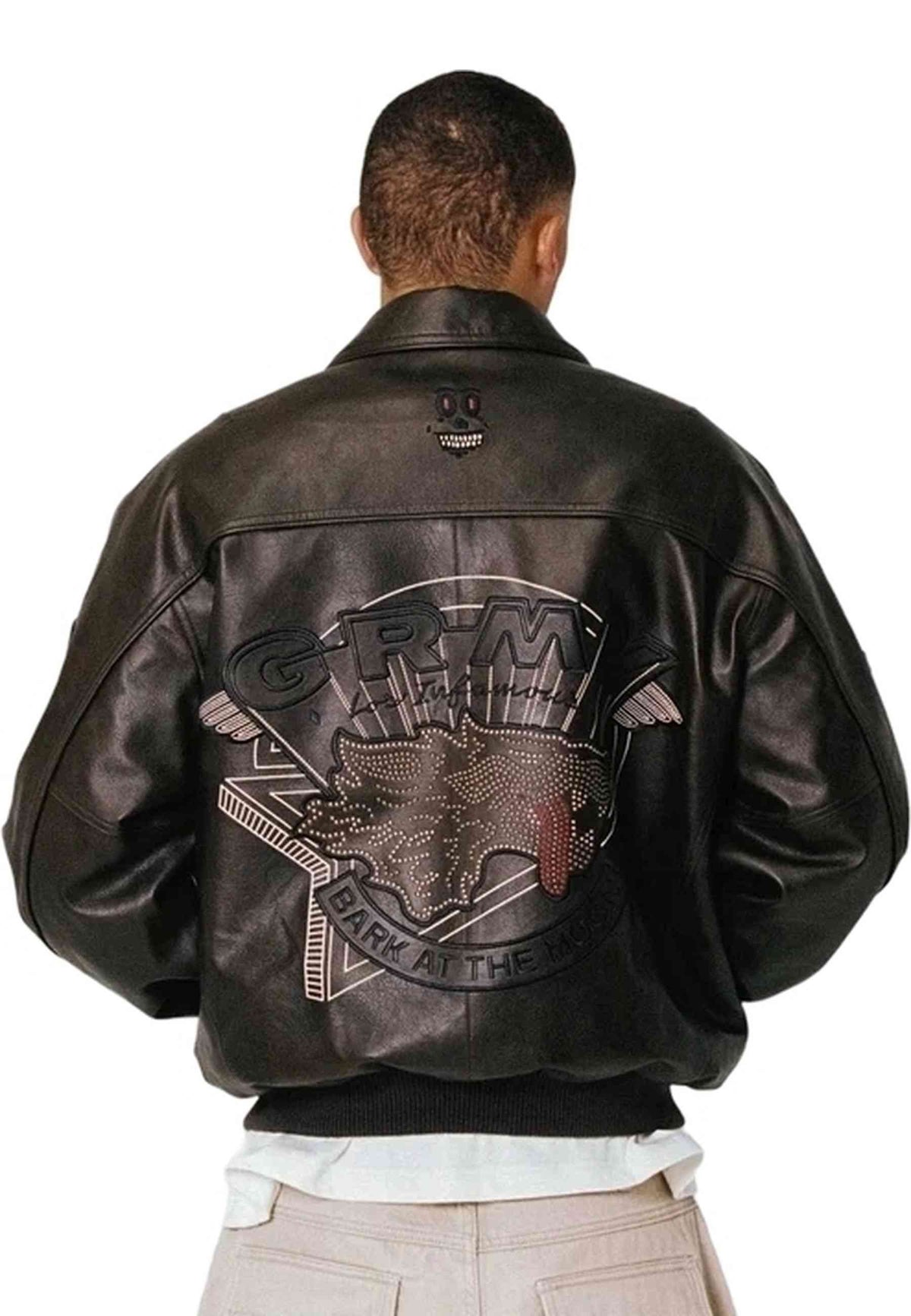 CAZADORA GRIMEY MARRON WILD ONE PU LEATHER JACKET WASHED BROWN