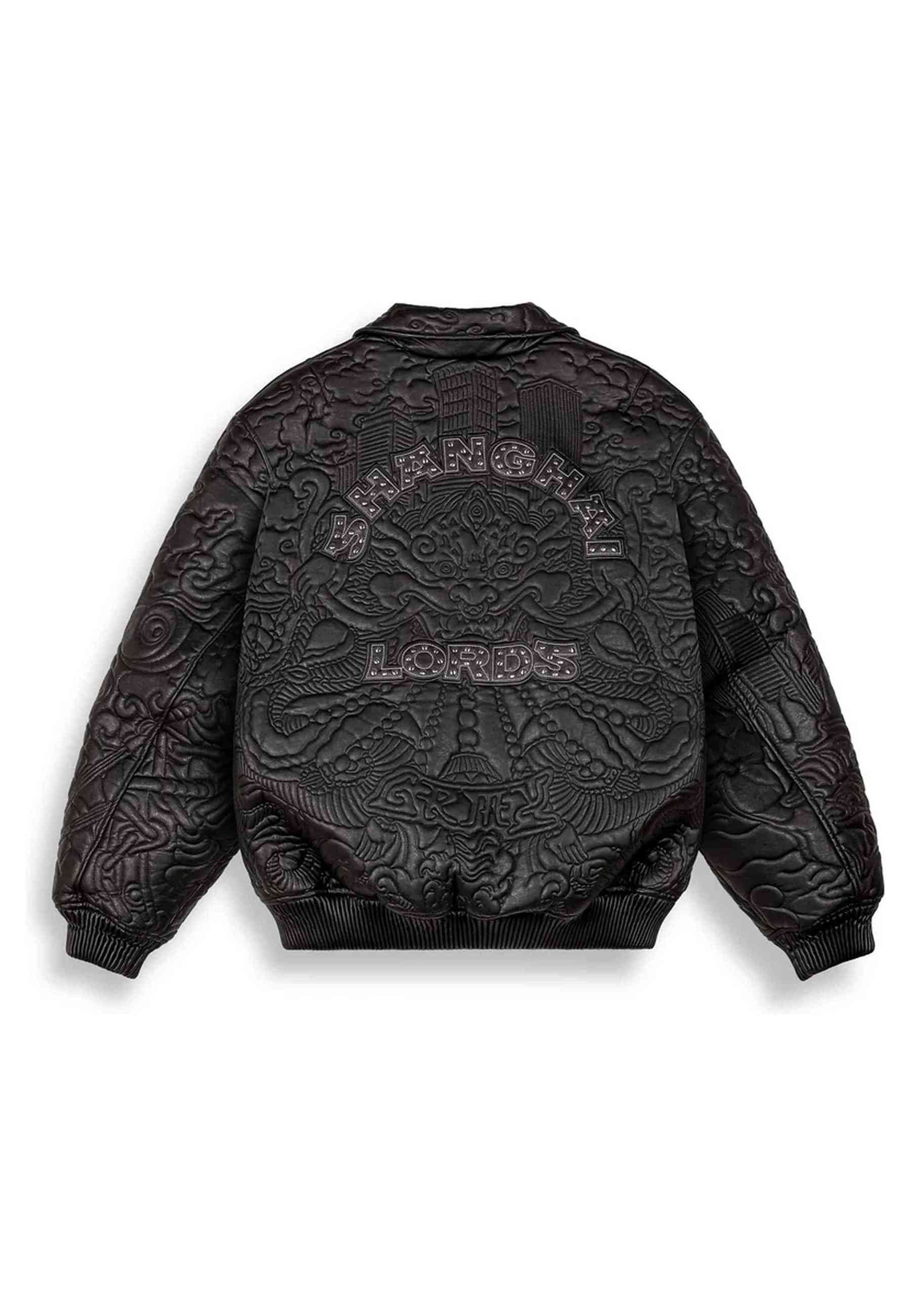 CAZADORA GRIMEY NEGRA SAMPANS PU LEATHER JACKET BLACK