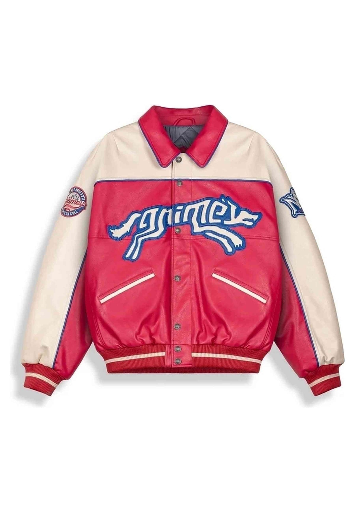 BLUSÃO GRIMEY VERMELHO WILD ONE PU LEATHER WASHED RED JACKET