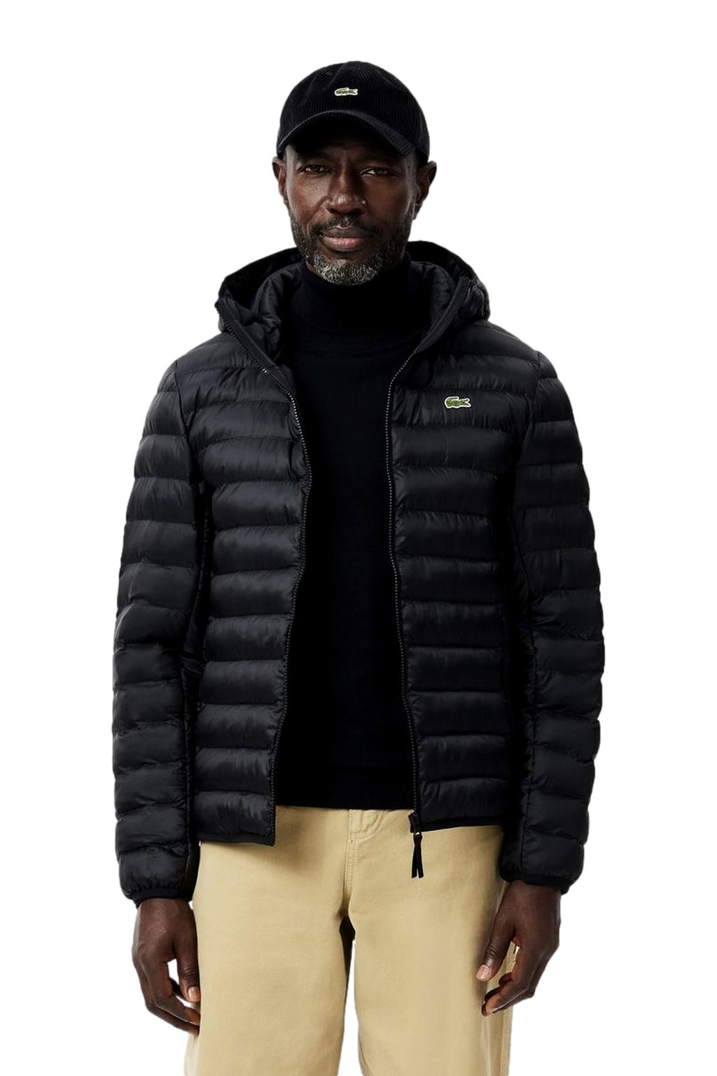 CAZADORA LACOSTE NEGRA ESSENTIAL PADDED JACKET