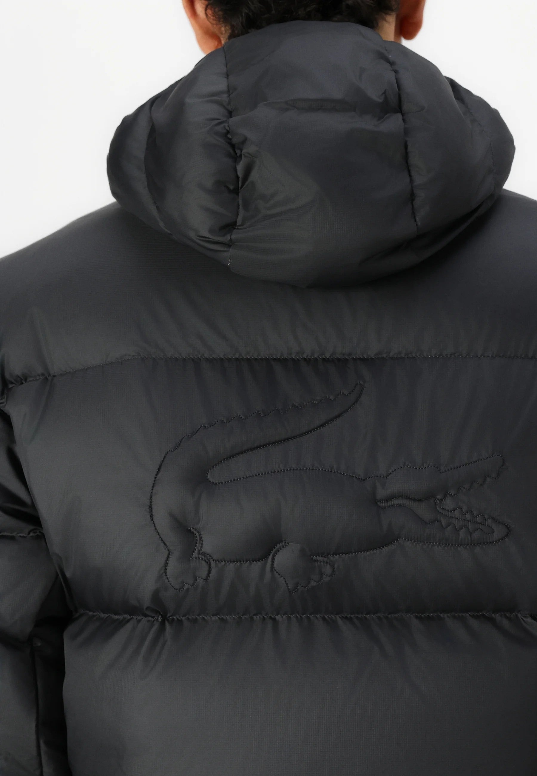 CAZADORA LACOSTE NEGRA PADDED AND WATERPROOF JACKET