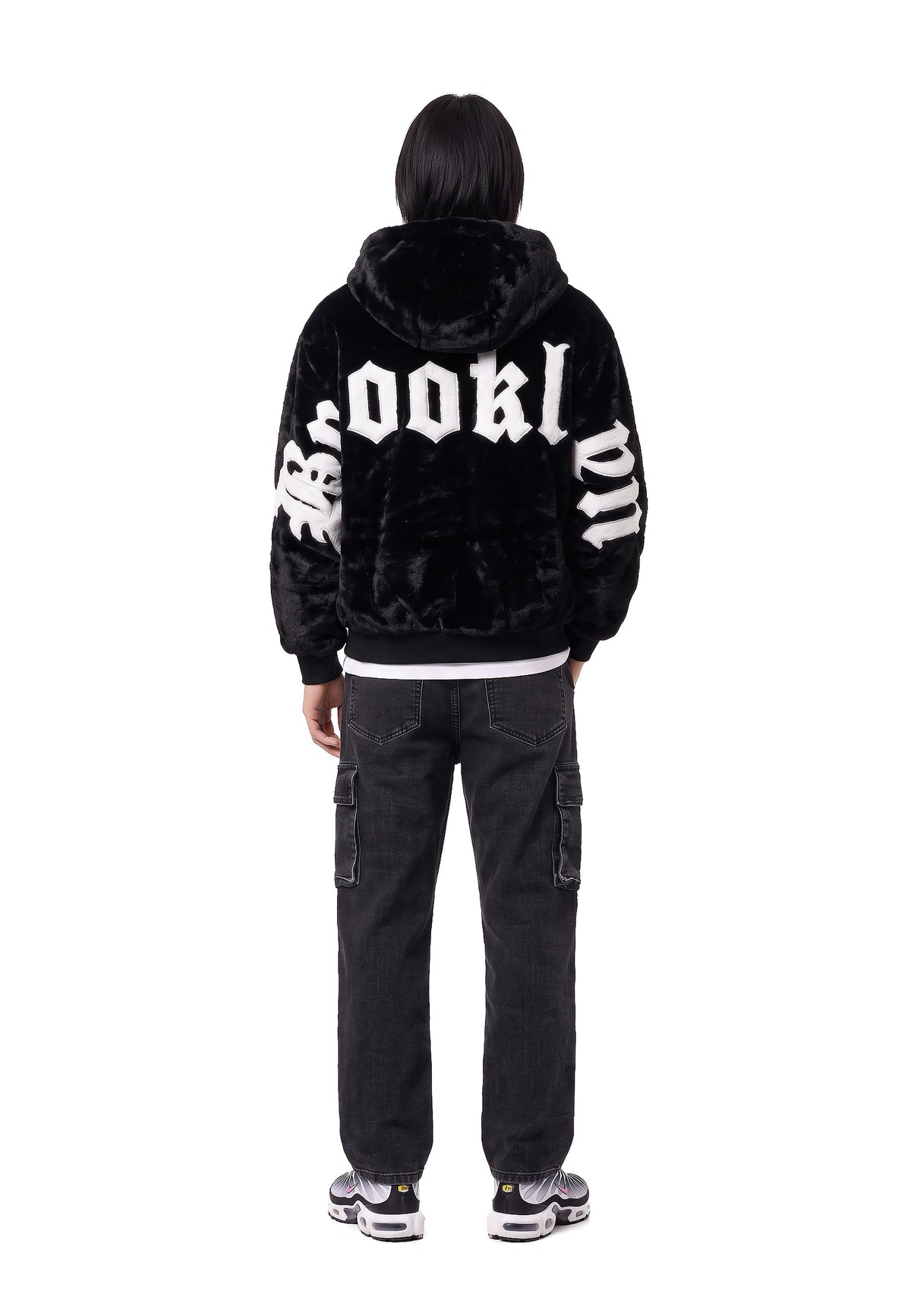 CAZADORA NEGRA BROOKLIN 23 FAUX FUR JACKET