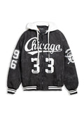 CAZADORA NEGRA CHICAGO 33 VARSITY JACKET