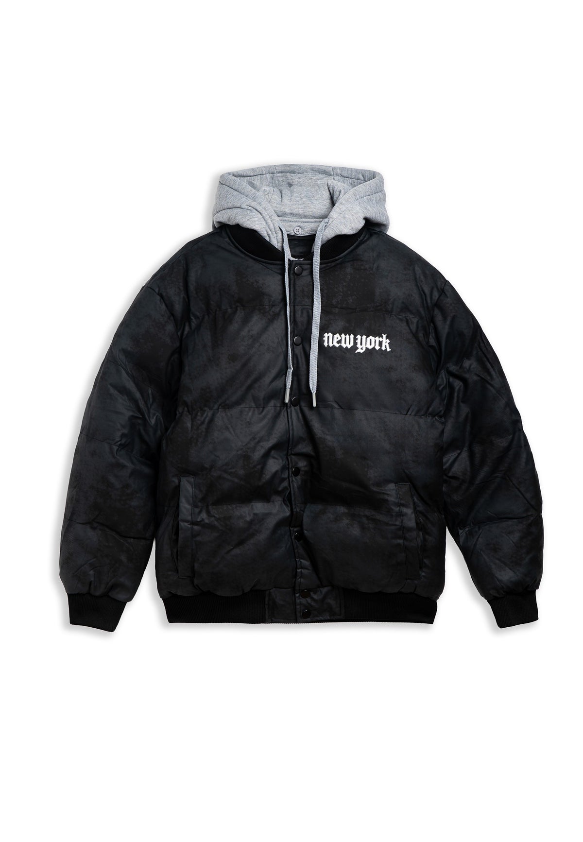 CAZADORA NEGRA NEW YORK MARBLE COACH JACKET