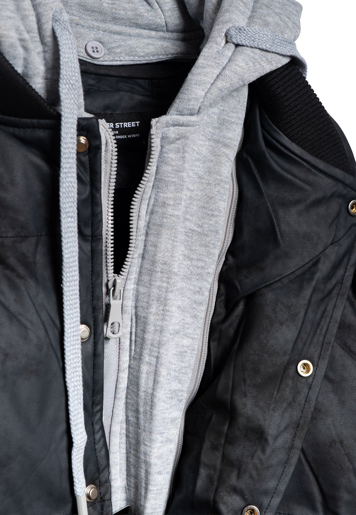CAZADORA NEGRA NEW YORK MARBLE COACH JACKET