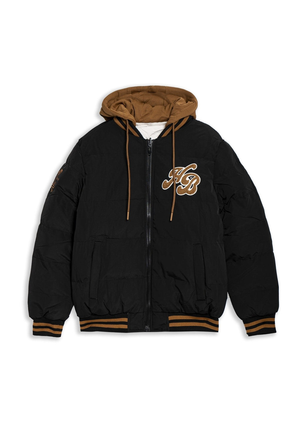 CAZADORA NEGRA REVERSIBLE UNIVERSITY HOODED JACKET - AREA ZERO