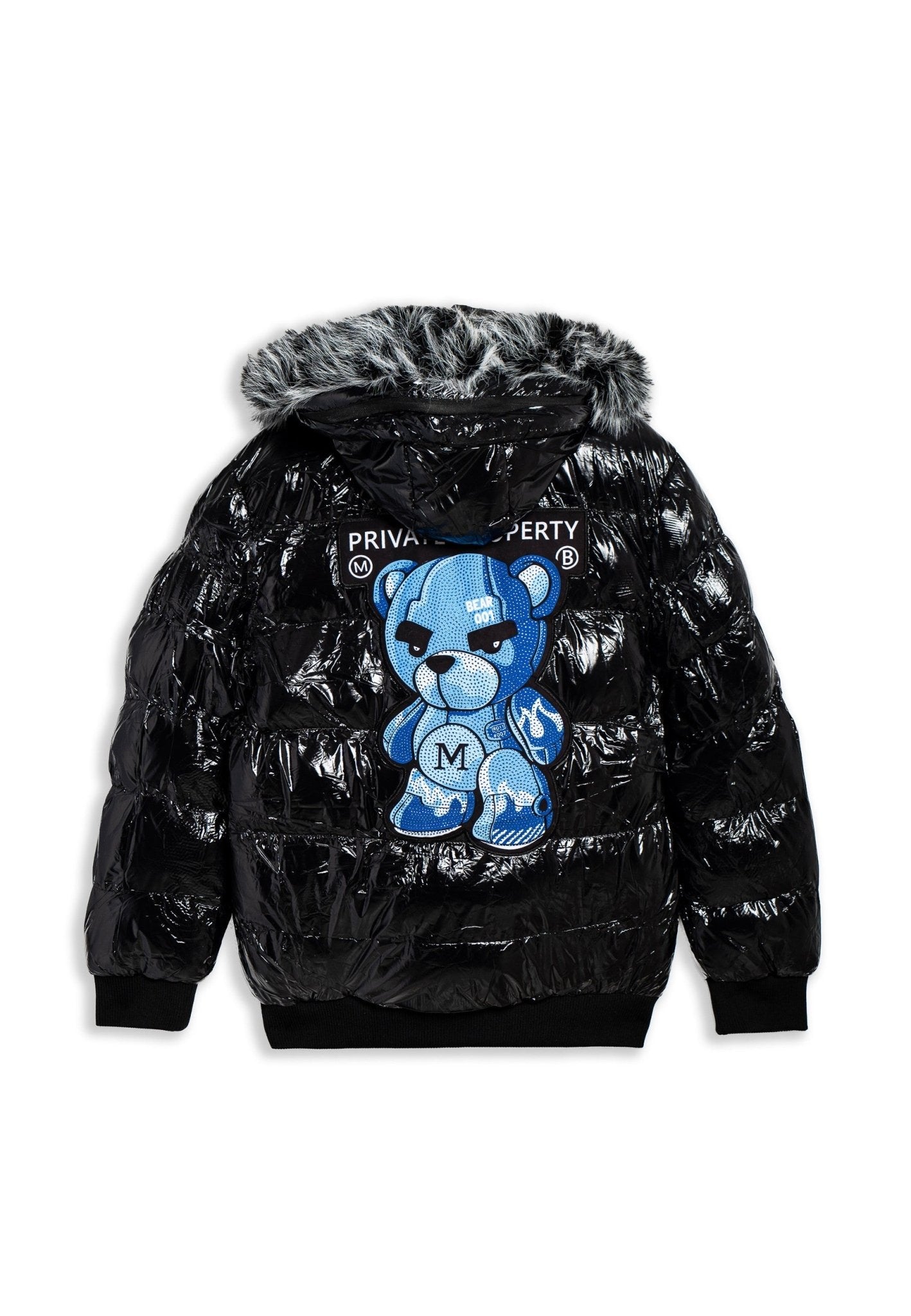 CAZADORA NEGRA/AZUL PRIVATE PROPERTY BEAR PUFFY JACKET - AREA ZERO