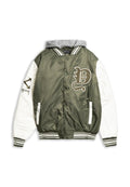 CAZADORA VERDE DETROIT HOODED VARSITY JACKET
