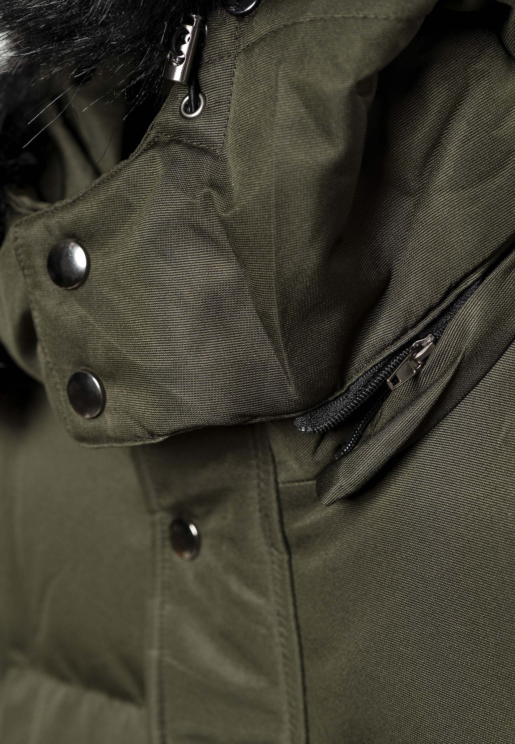 CAZADORA VERDE HOODED PADDED JACKET