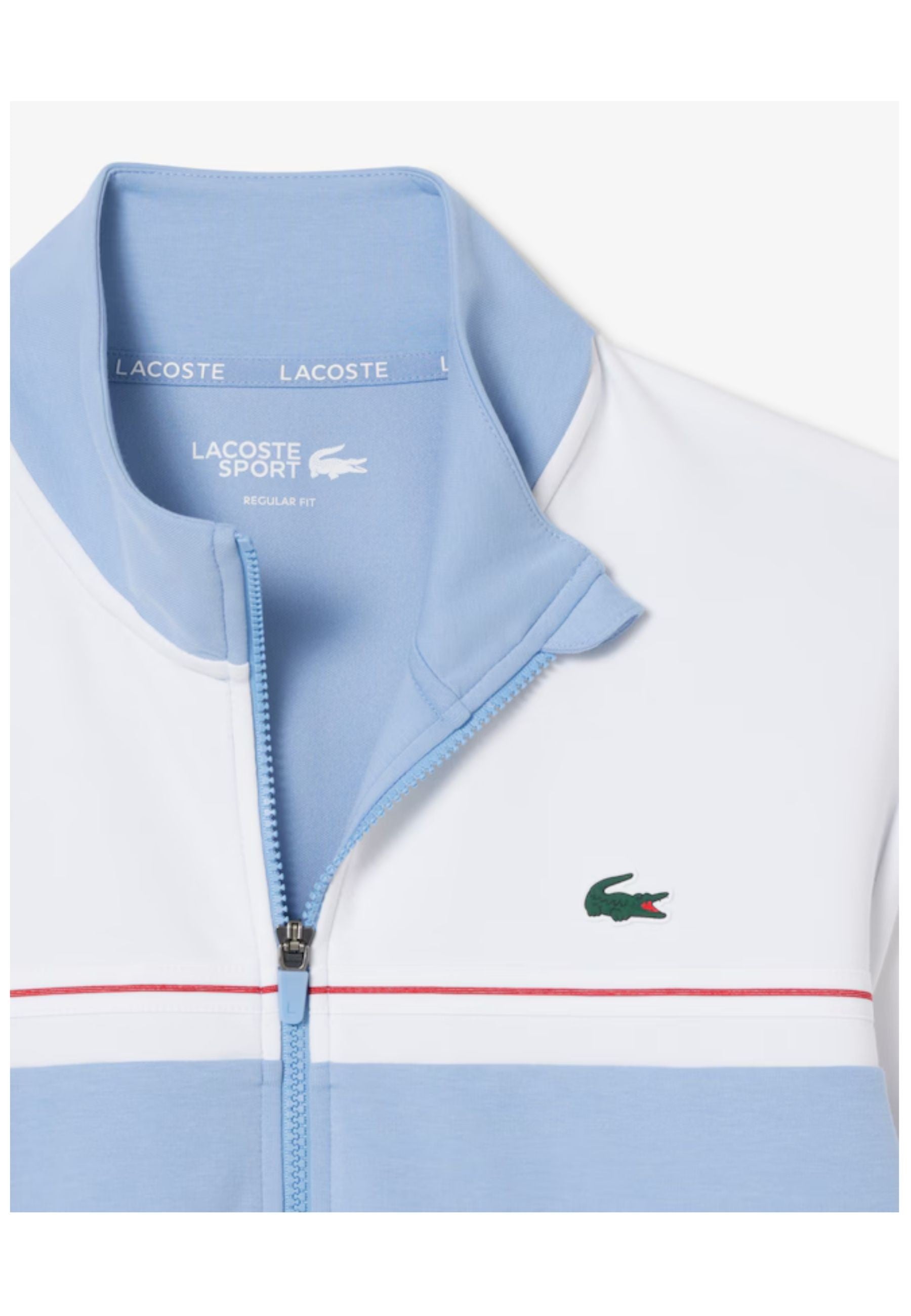 CHAQUETA LACOSTE BLANCA/CELESTE COLOURBLOCK TRACJJACKET