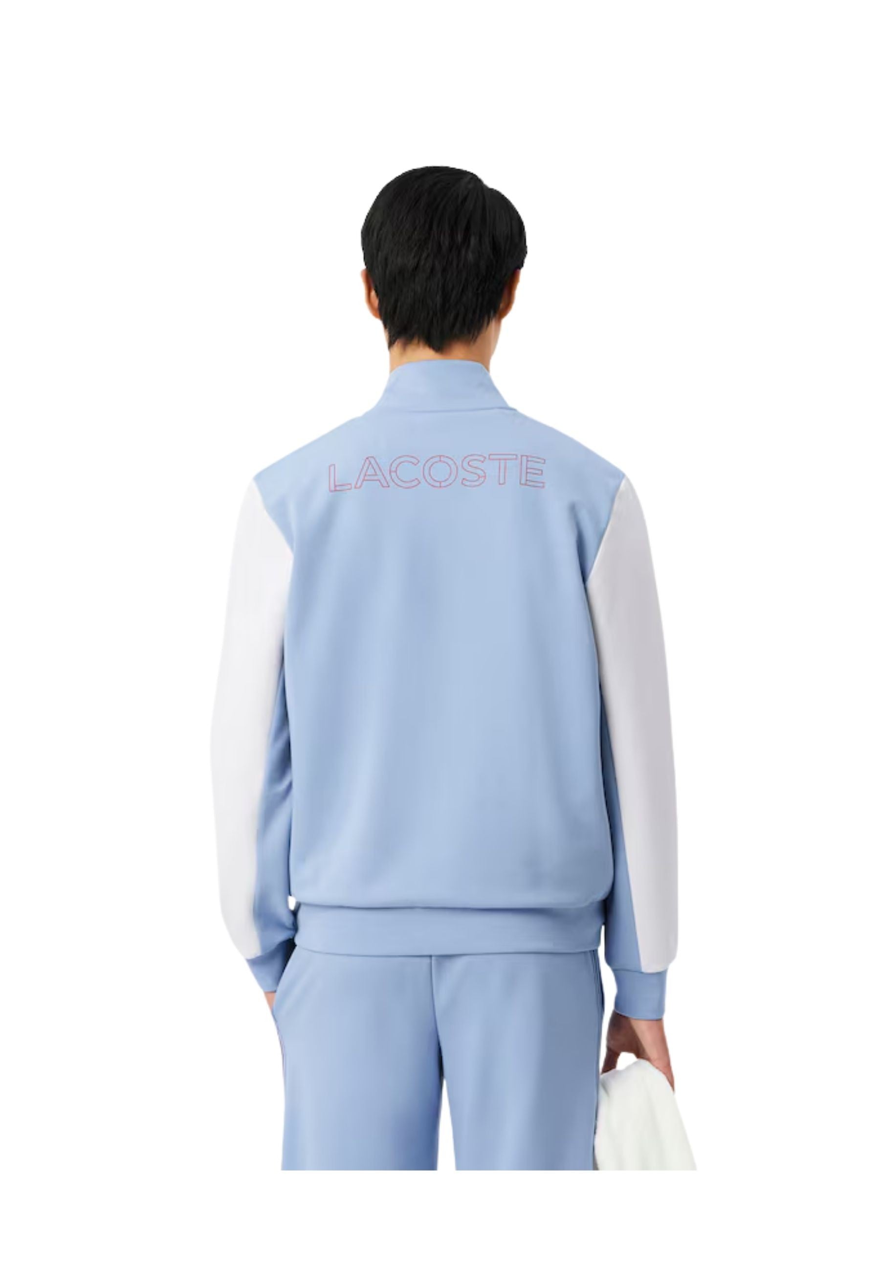 CHAQUETA LACOSTE BLANCA/CELESTE COLOURBLOCK TRACJJACKET