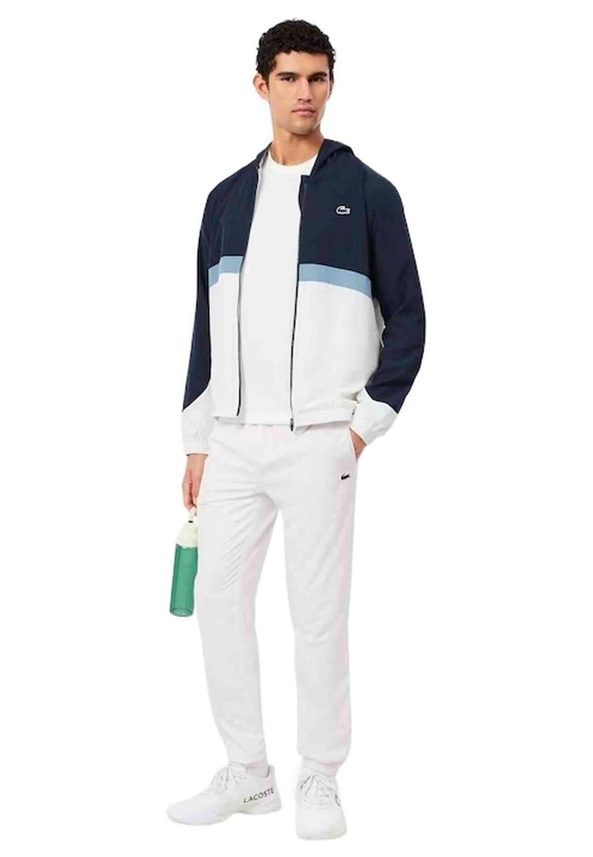CHANDAL LACOSTE BLANCO COLOURBLOCK CLASSIC LOGO TRACKSUIT