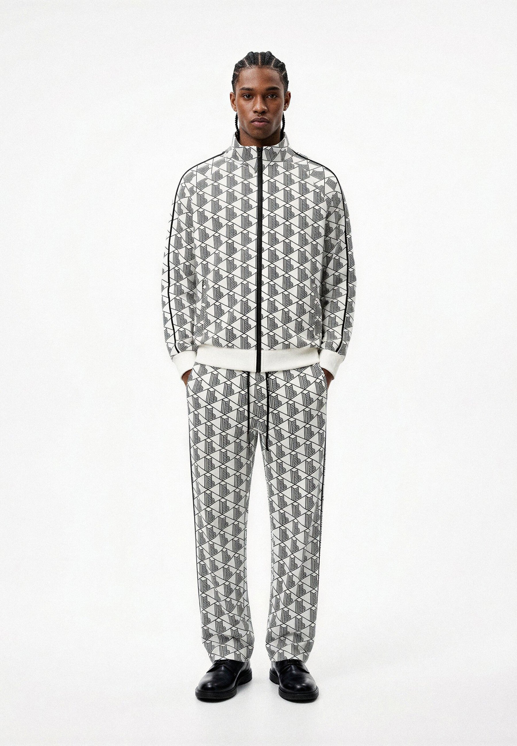 CHAQUETA BLANCA MONOGRAPHIC ZIPPED TRACKJACKET