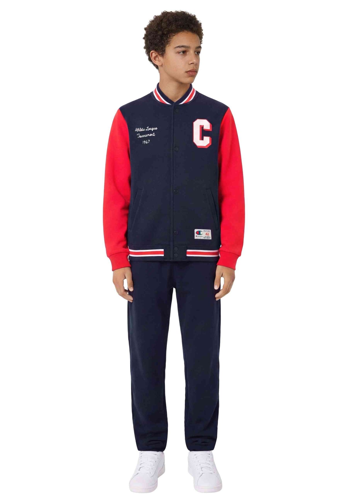 CHAQUETA CHAMPION JUNIOR MARINO BUTTONED BOMBER SWEATCHIRT