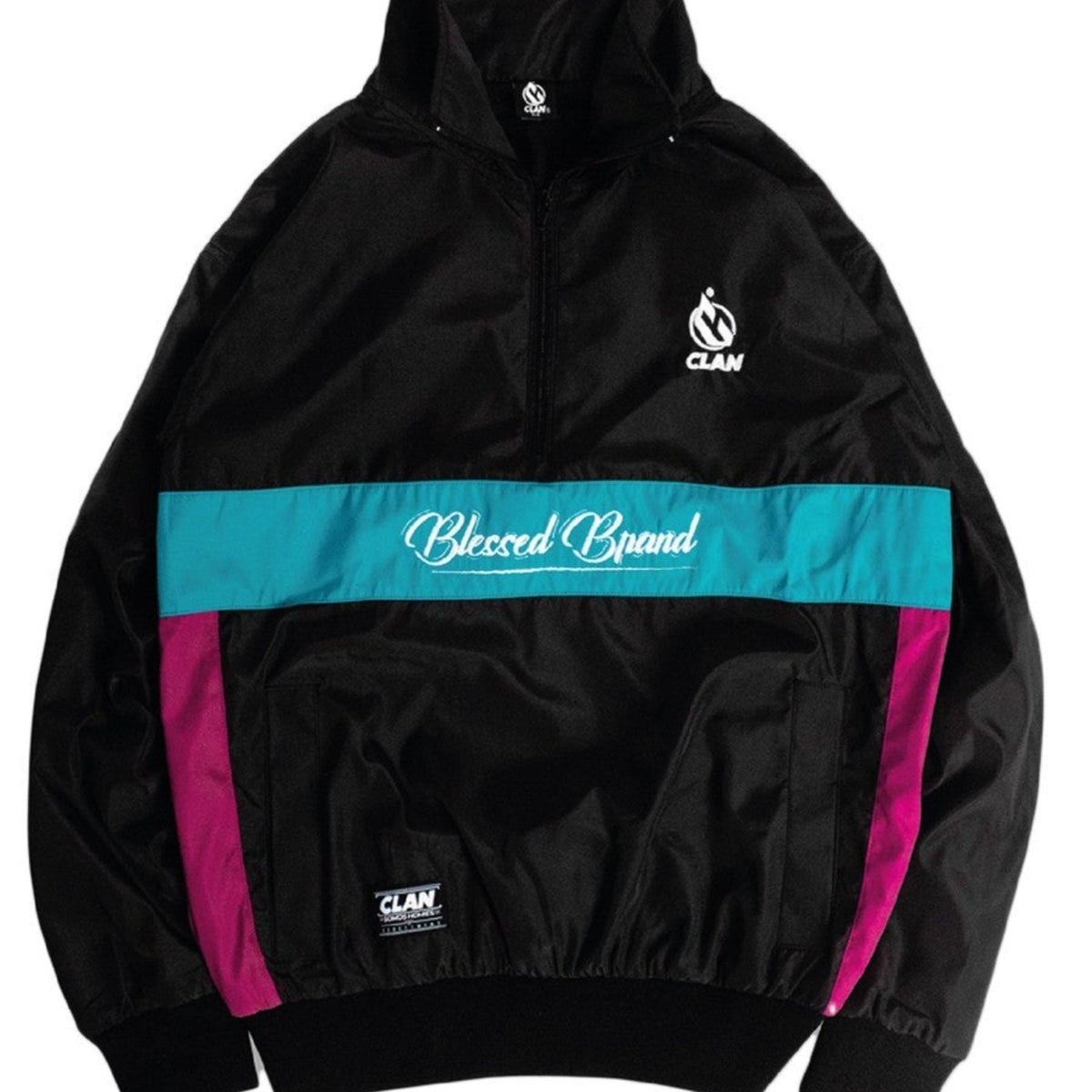 Chaqueta Clan Negra Respect The Clan Windbreaker Estilo y Comodidad