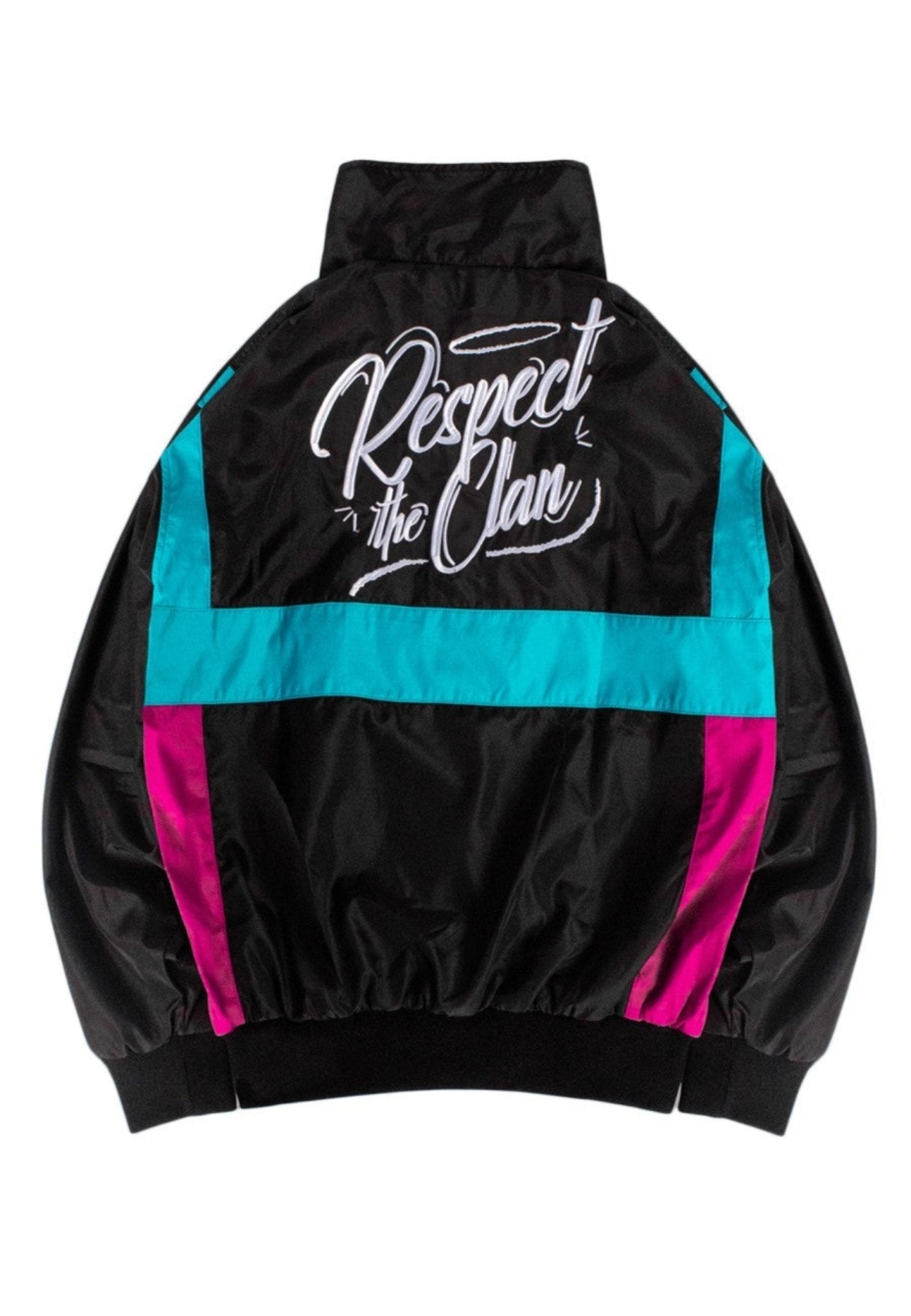 CHAQUETA CLAN NEGRA RESPECT THE CLAN WINDBREAKER - AREA ZERO