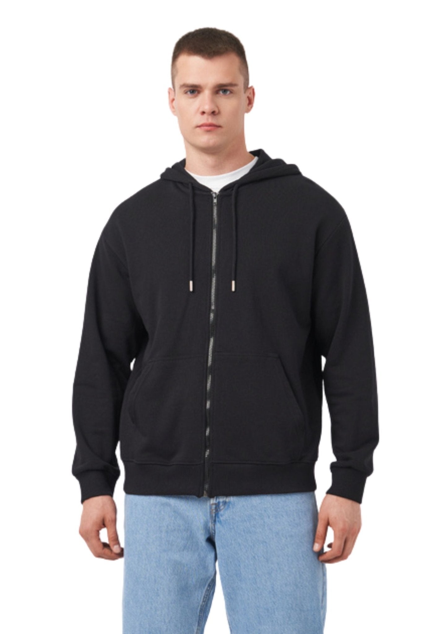 CHAQUETA EVERLAST NEGRA LFS ICONIC ZIP HOODIE BACK SQUARE - AREA ZERO