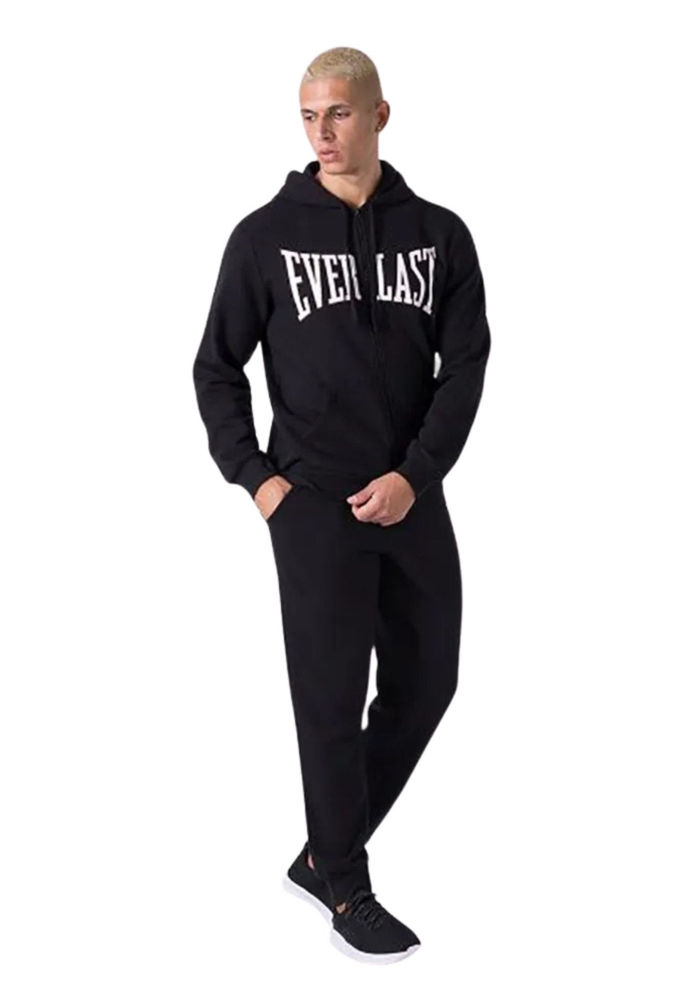 CHAQUETA EVERLAST NEGRA LFS ICONIC ZIP HOODIE BACK SQUARE - AREA ZERO