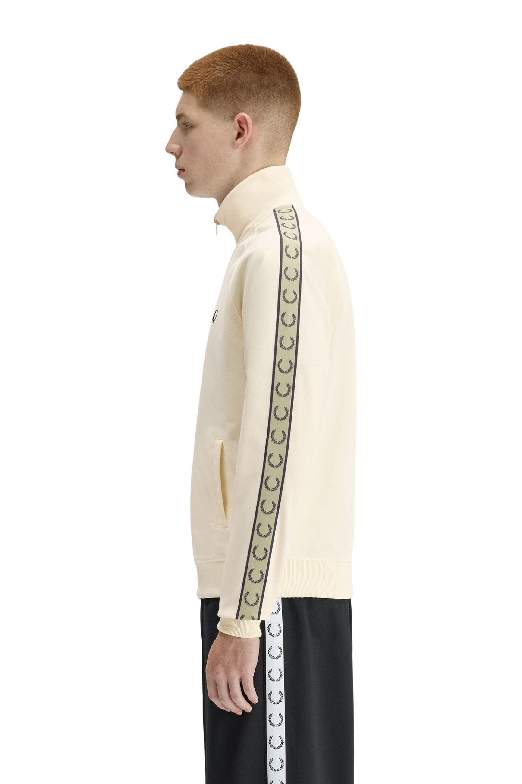 CHAQUETA FRED PERRY CRUDA CONTRAST TAPE TRACK JACKET