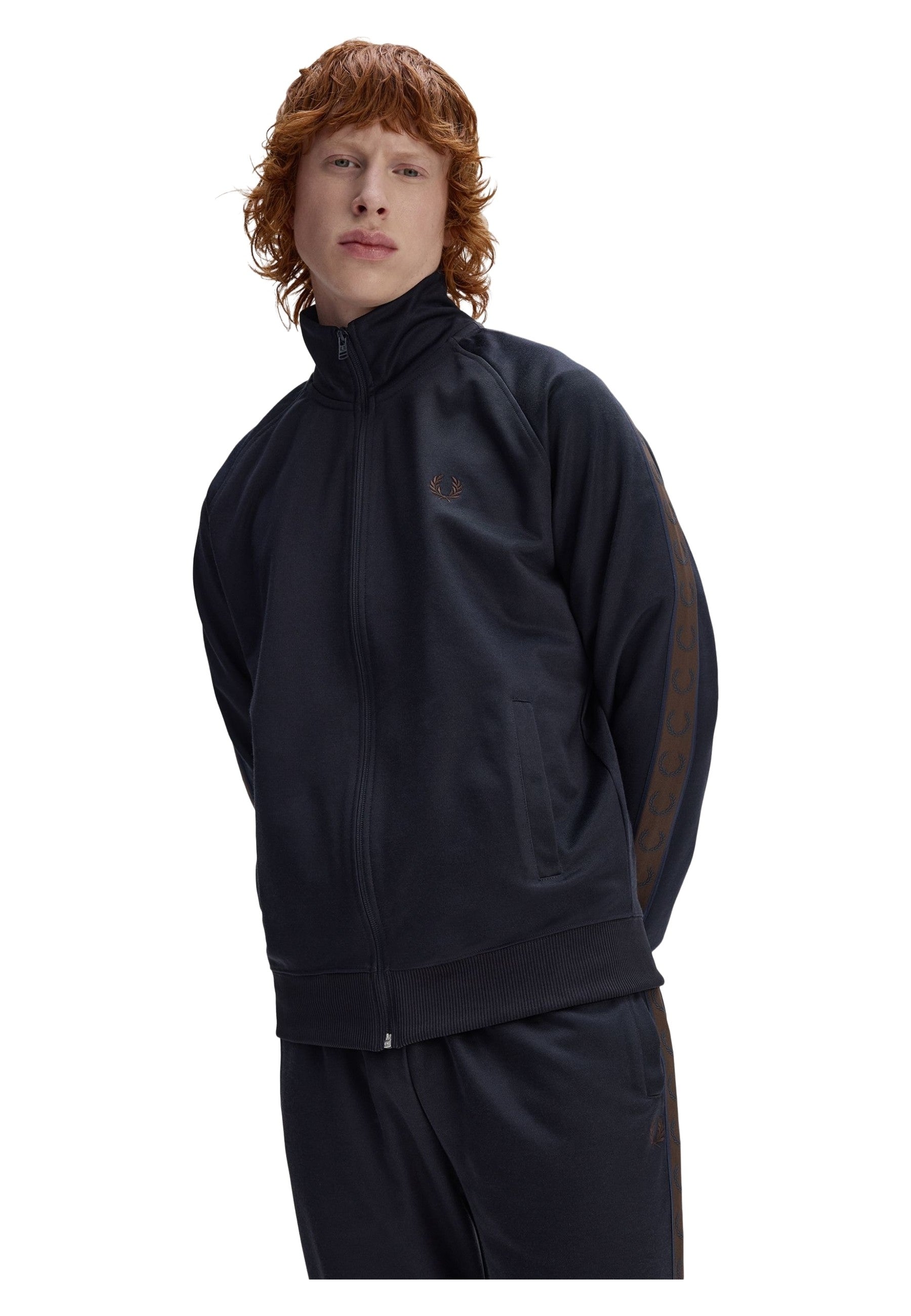 CHAQUETA FRED PERRY MARINO CONTRAST TAPE TRACKJACKET