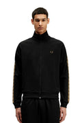 CHAQUETA FRED PERRY NEGRA CONTRAST TAPE TRACK JACKET