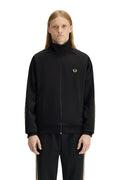 CHAQUETA FRED PERRY NEGRA CONTRAST TAPE TRACK JACKET