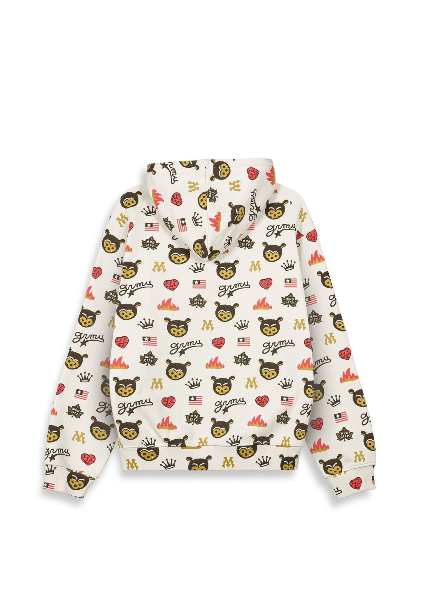 CHAQUETA GRIMEY BLANCA MUDS THE RESIDENCE REGULAR ZIPPER HOODIE - AREA ZERO