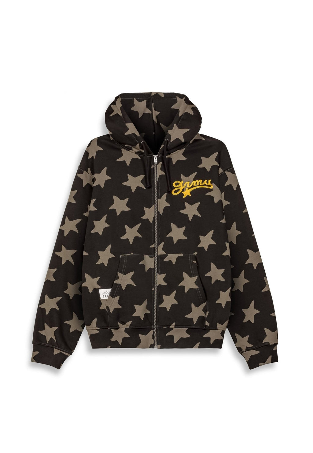 CHAQUETA GRIMEY NEGRA MUDS THE RESIDENCE REGULAR ZIPPER HOODIE - AREA ZERO