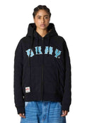 GIACCA GRIMEY NERA THE PROPS QUILTED ZIP HOODIE