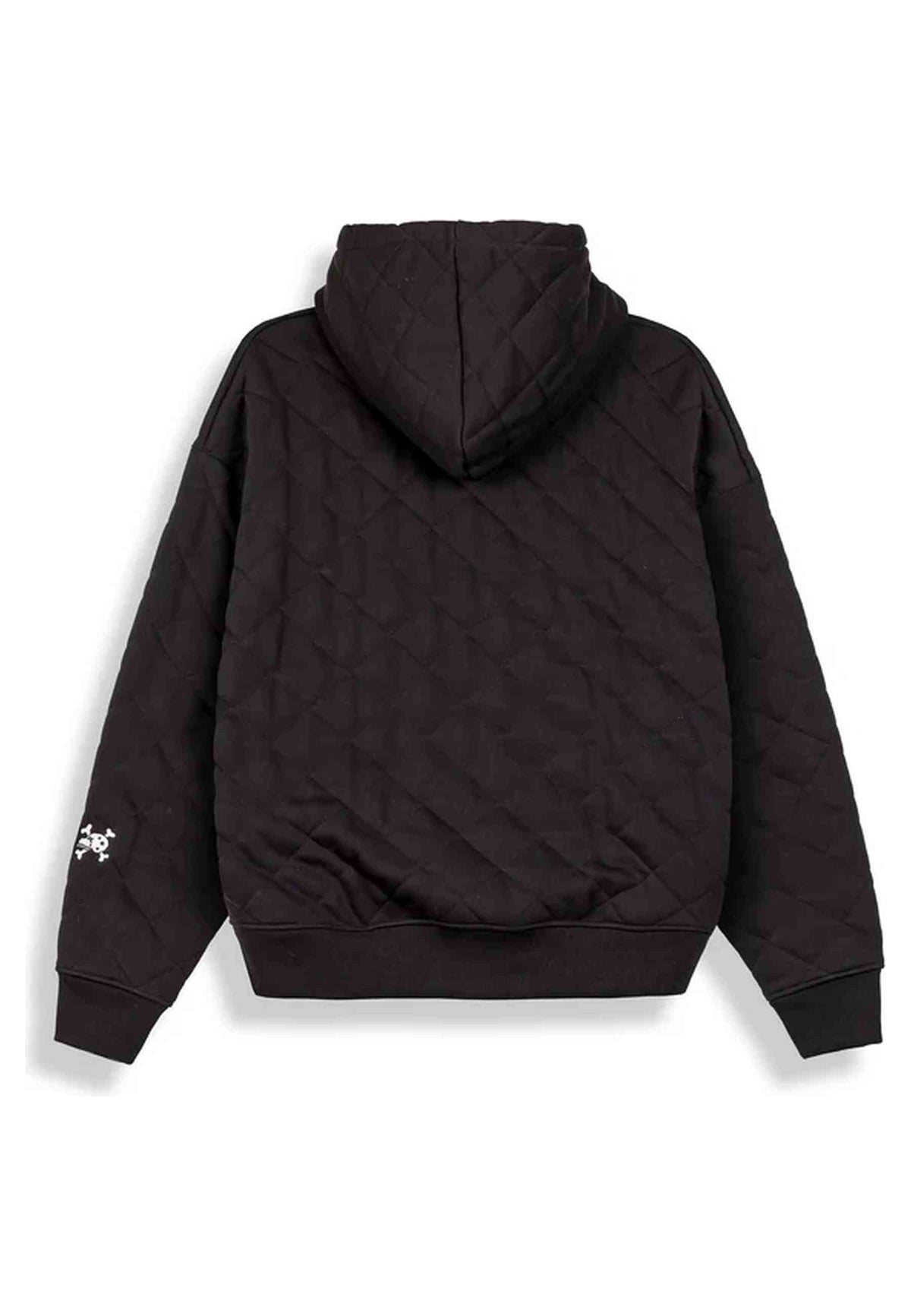 chaqueta Grimey The Props Quilted Zip Hoodie negra - vista 4