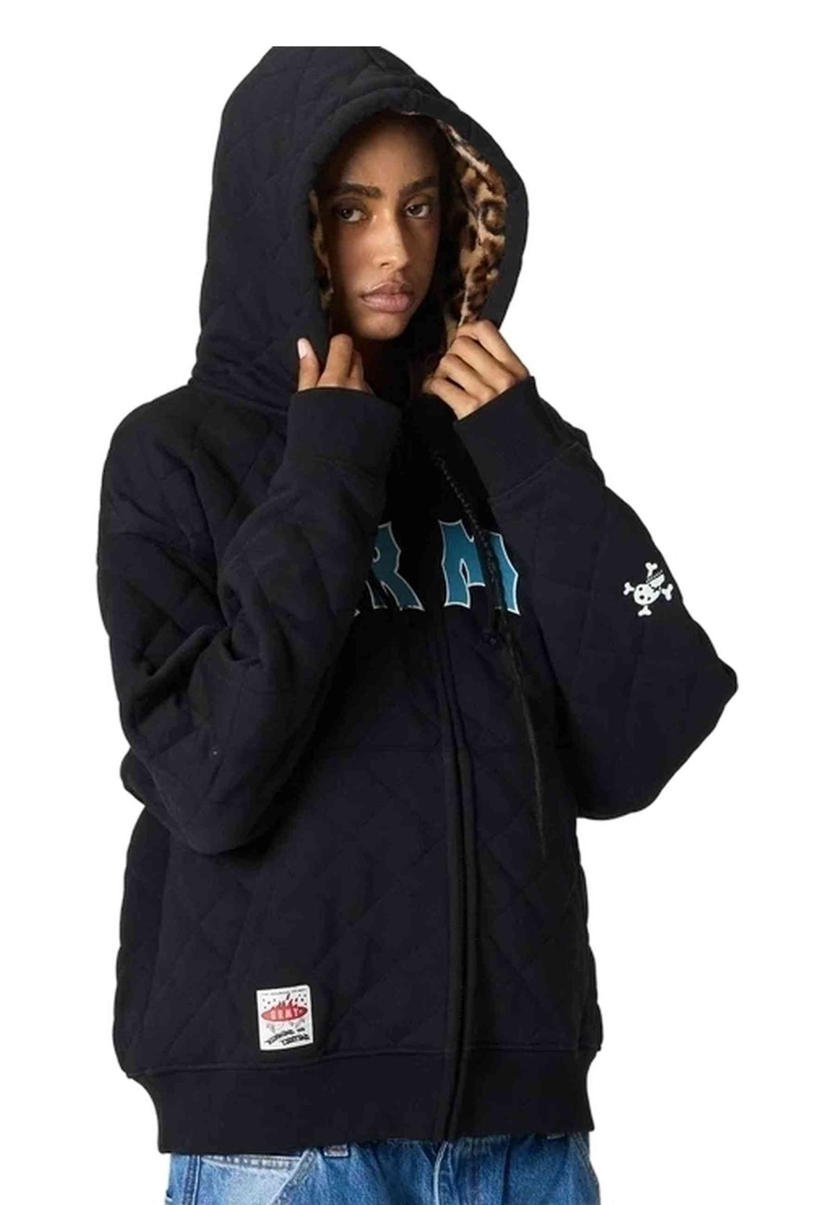 chaqueta Grimey The Props Quilted Zip Hoodie negra - vista 5