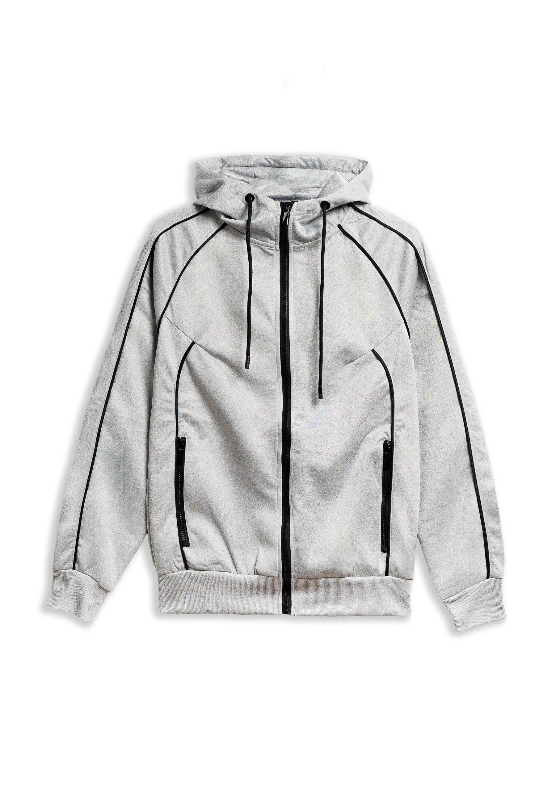 CHAQUETA GRIS HOODED TRACKJACKET